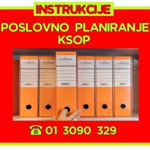 Instrukcije iz KSOP i POSLOVNOG PLANIRANJA (EFZG - stručni studij)