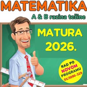 Instrukcije iz MATEMATIKE za državnu maturu 2026.  (A i B težina)