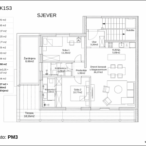 Penthouse 73m2 - K1S3, novogradnja u Sesvetama, Jelkovec - SAVSKA 79
