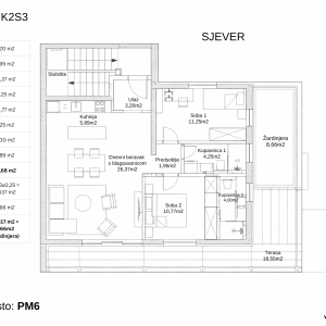 Penthouse 73m2 - K2S3, novogradnja u Sesvetama, Jelkovec - SAVSKA 79 R