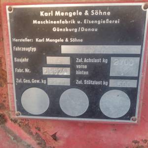 Šasija od Mengele samo utovarne prikolice