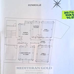 SPLIT, MEJE, DRAŽANAC, DVOSOBAN STAN 62 m²