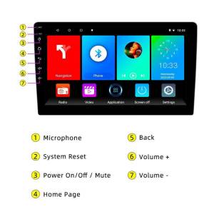 1 Din Andrioid 12 GPS WiFi Auto radio