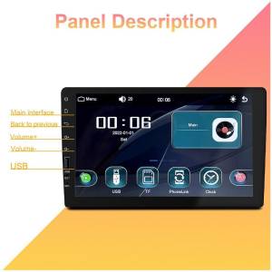 1 Din FM USB AUX Bluetooth Auto radio