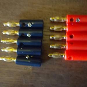 10x pozlaćeni banana kabelski utikači 4 mm