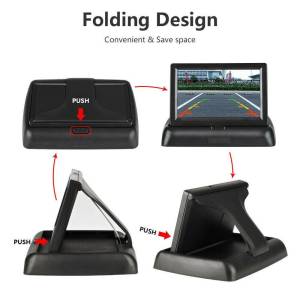 12v preklopni monitor + kamera za auto, kombi, kamion