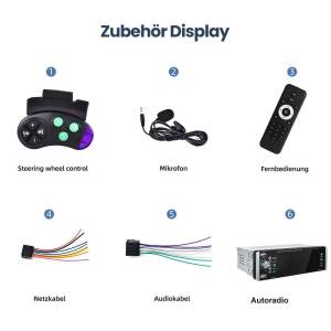 1Din Touch Screen Mirror link USB FM Bluetooth Auto radio