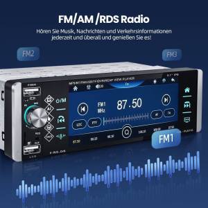 1Din Touch Screen Mirror link USB FM Bluetooth Auto radio