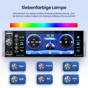 1Din Touch Screen Mirror link USB FM Bluetooth Auto radio