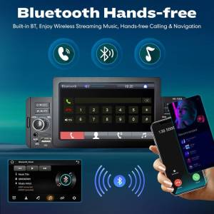 1Din Touch Screen Mirror link USB FM Bluetooth Auto radio