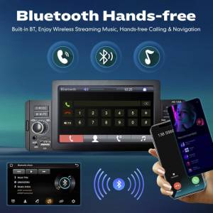 1Din Touch Screen Mirror link USB FM Bluetooth Auto radio
