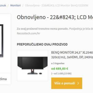 BenQ G2200W Grafički monitor TN LED
