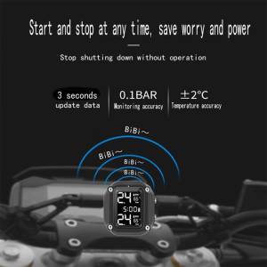 Bežični monitor pritiska guma za Motor ili bicikl