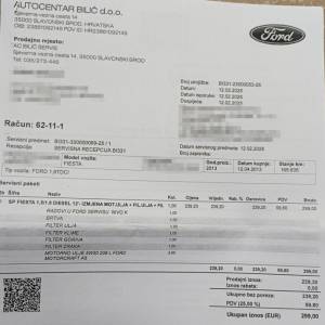 Ford Fiesta 1,6 TDCI, veliki i mali servis, 2x Continental, reg 09/26