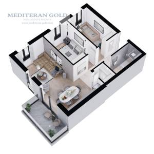 Kaštel Lukšić, novogradnja, dvosoban stan, parkirno mjesto u cijeni