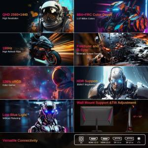 KTC Q24T09 QHD 180Hz G-Sync i FreeSync Monitor