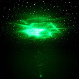 Laserski projektor zvukom aktiviran