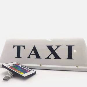 LED TAXI Znak Punjiva baterija Daljinski 35Cm Magnetni