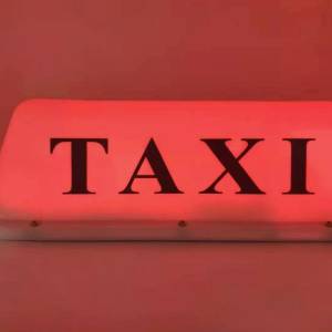 LED TAXI Znak Punjiva baterija Daljinski 35Cm Magnetni