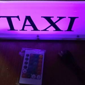 LED TAXI Znak Punjiva baterija Daljinski 35Cm Magnetni