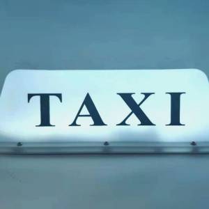 LED TAXI Znak Punjiva baterija Daljinski 35Cm Magnetni