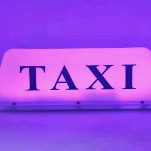 LED TAXI Znak Punjiva baterija Daljinski 35Cm Magnetni