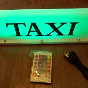 LED TAXI Znak Punjiva baterija Daljinski 35Cm Magnetni