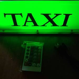 LED TAXI Znak Punjiva baterija Daljinski 35Cm Magnetni
