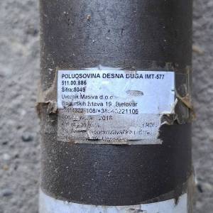 POLUOSOVINA IMT-560 DESNA DUŽA / MOKRE KOČNICE