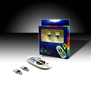T10 RGB LED 12SMD auto žarulje s daljinskim