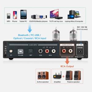 Vakumsko Predpojačalo DAC ESS9028Q2M USB OPT COAX Bluetooth