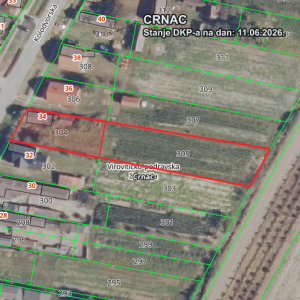 Građevinsko imanje 1.958 m² uz glavnu cestu – Općina Crnac