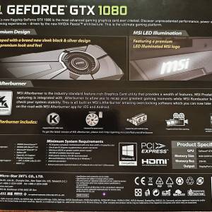 NVIDIA GeForce GTX 1080 MSI AERO OC 8gb GDDR5X