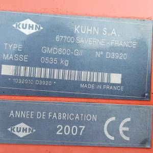 Roto kosa KUHN GMD 600 G II