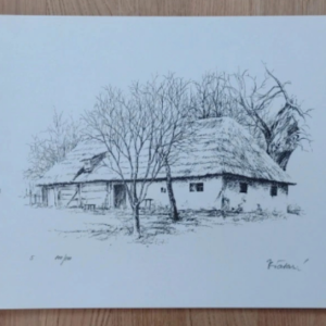 Slike original grafikaaZdravka Šabarića, izrađenu 1983. godine