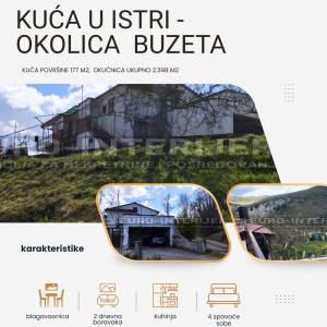 Prodajemo kuću u Istri - okolica Buzeta s dvorištem i voćnjakom
