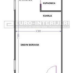 Zagreb - Centar - Berislavićeva ulica - stan 28,70 m², BEZ PROVIZIJE!