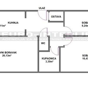 Zagreb - Vrbani, trosoban stan 77.30 m², BEZ PROVIZIJE!