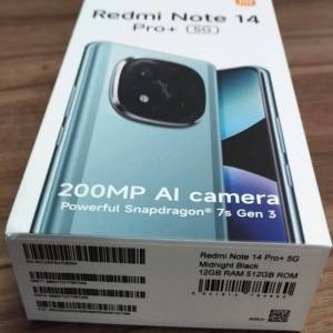Redmi Note 14 Pro Plus 5G, 12+6gb RAM, 512gb ROM, 200mpx, Android 16