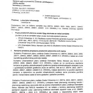 Građevinsko zemljište Dramalj, 696m2, pogled na more - kuća 2 stana